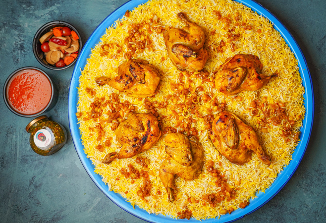 Chicken Machboos Tray