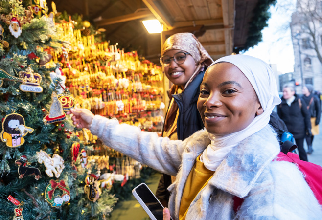 Young female tourists in Kuwait