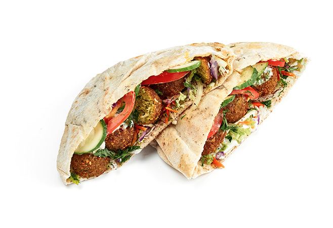 Pita with falafel