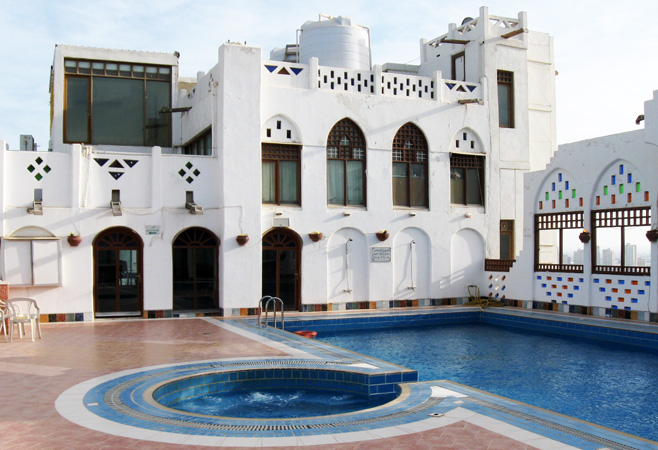 Rooftop swimming pool of the Kuwait Palace Hotel, Salmiya
