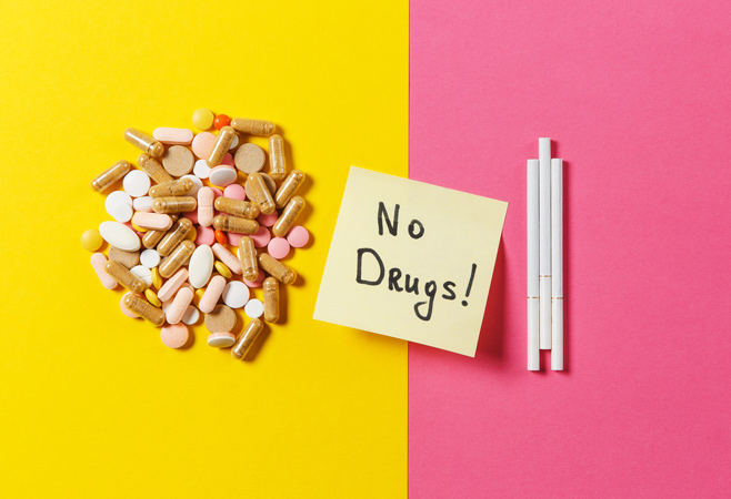 Don't use or carrying drugs