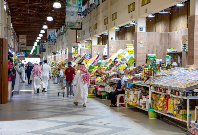 Alley in the Souq (market) Al Mubarakiya in Kuwait City