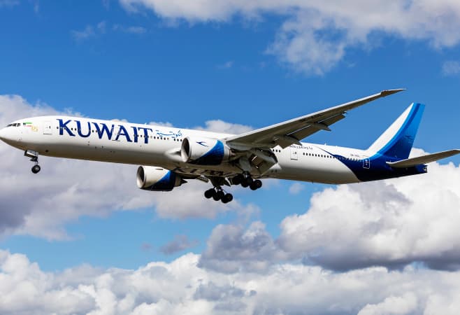 The Kuwait Airways' passenger aircraft was about to land at Kuwait International Airport