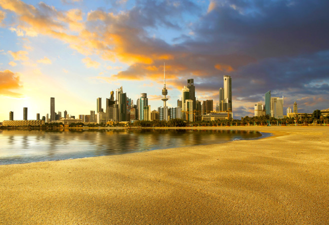 Kuwait City landscape view in summertime