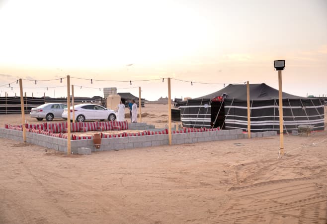 Kuwaiti tent for a family gathering