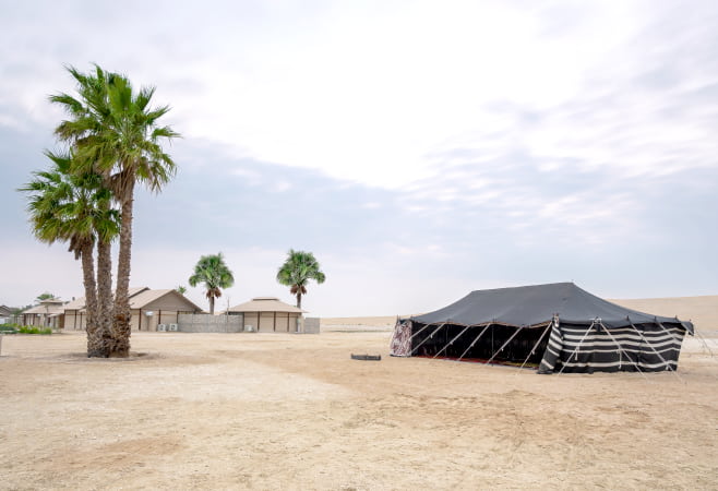 Tents at the desert