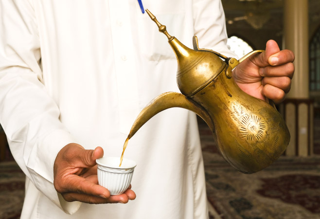 Traditional coffee in mosque